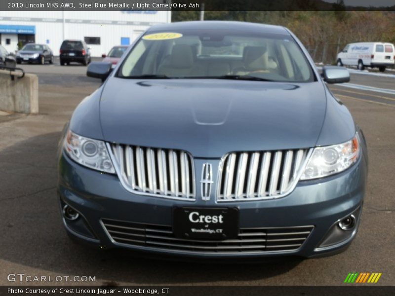 Steel Blue Metallic / Light Camel/Olive Ash 2010 Lincoln MKS AWD