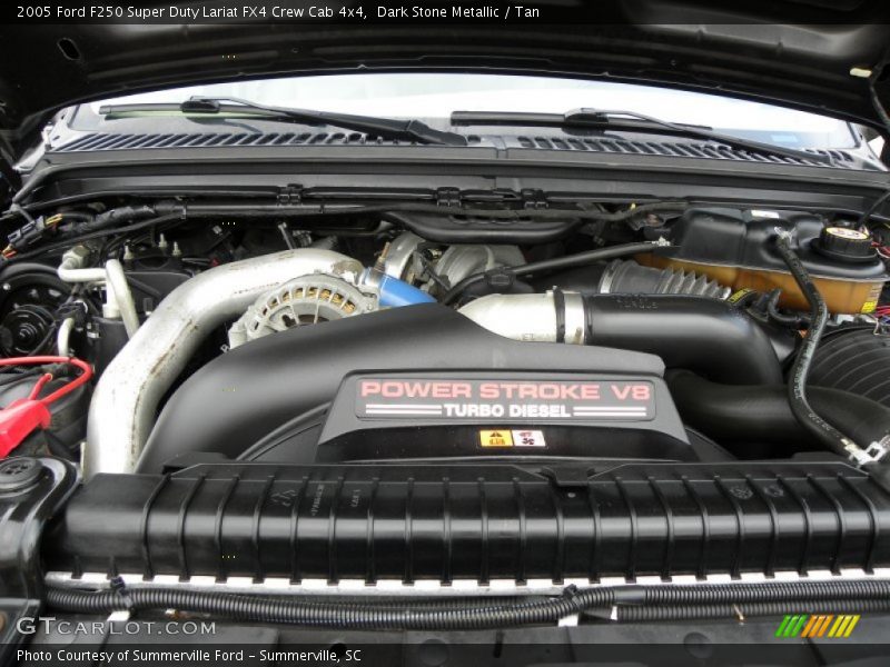 Dark Stone Metallic / Tan 2005 Ford F250 Super Duty Lariat FX4 Crew Cab 4x4