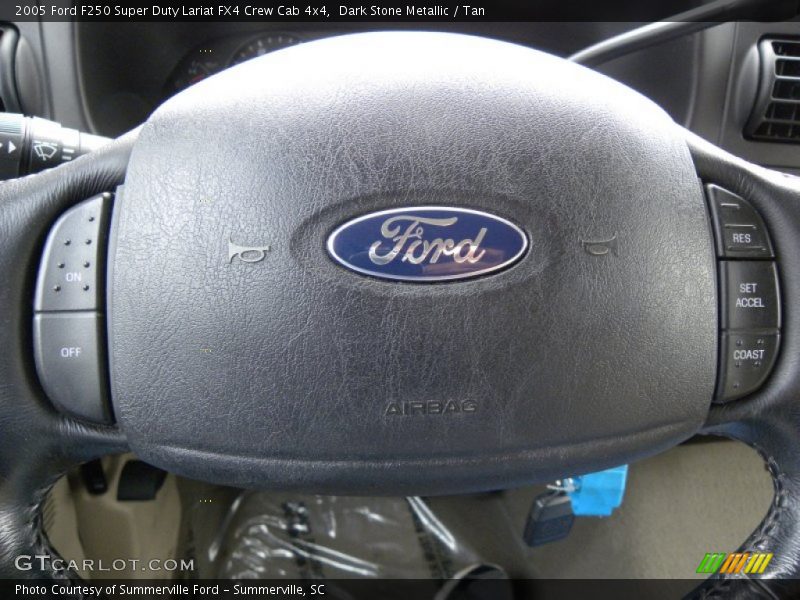 Dark Stone Metallic / Tan 2005 Ford F250 Super Duty Lariat FX4 Crew Cab 4x4
