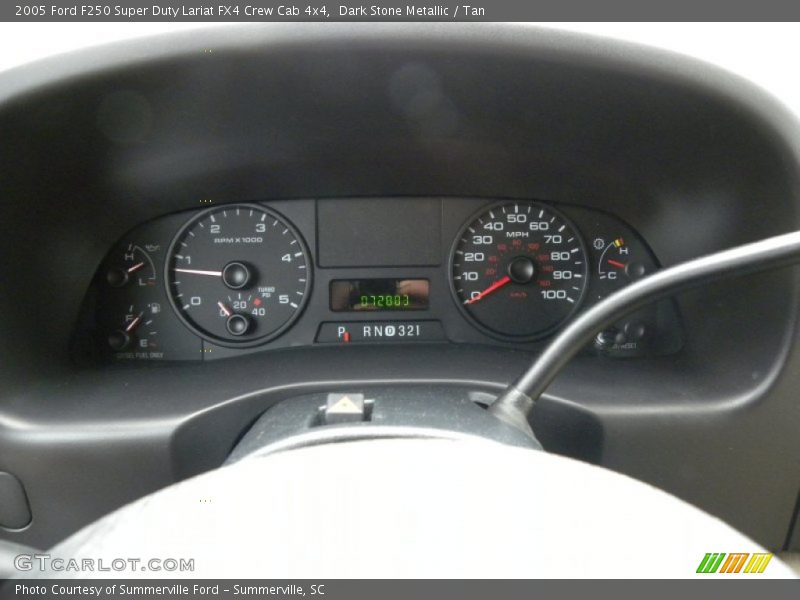 Dark Stone Metallic / Tan 2005 Ford F250 Super Duty Lariat FX4 Crew Cab 4x4