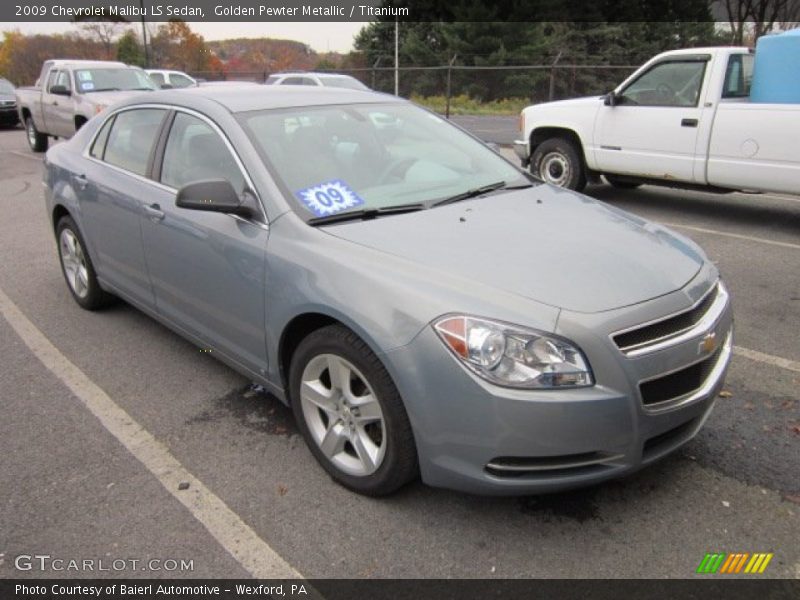 Golden Pewter Metallic / Titanium 2009 Chevrolet Malibu LS Sedan