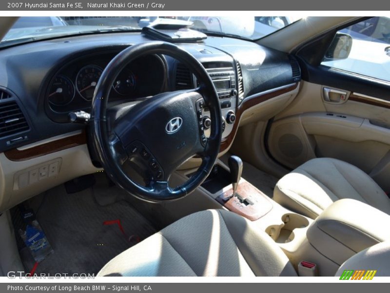 Natural Khaki Green / Gray 2007 Hyundai Santa Fe SE