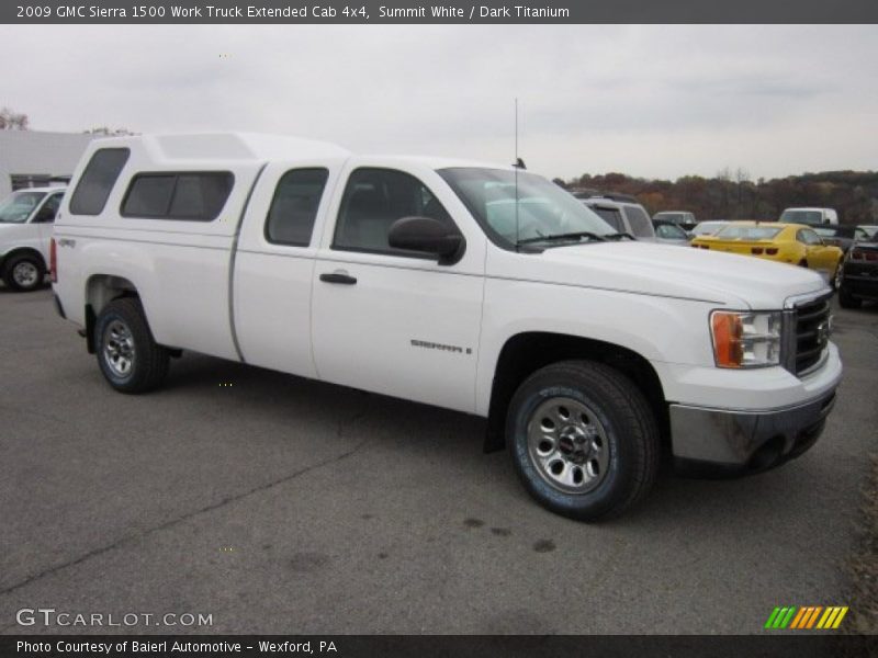 Summit White / Dark Titanium 2009 GMC Sierra 1500 Work Truck Extended Cab 4x4