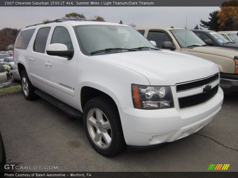 Summit White / Light Titanium/Dark Titanium 2007 Chevrolet Suburban 1500 LT 4x4