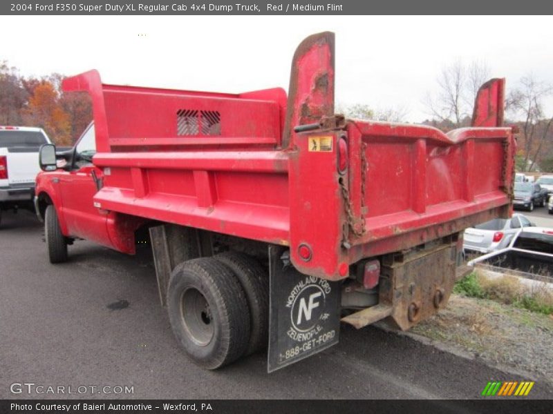 Red / Medium Flint 2004 Ford F350 Super Duty XL Regular Cab 4x4 Dump Truck