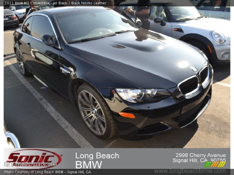 Jet Black / Black Novillo Leather 2011 BMW M3 Convertible