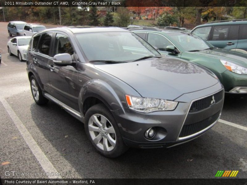 Graphite Gray Pearl / Black 2011 Mitsubishi Outlander GT AWD
