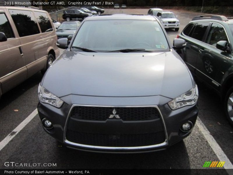 Graphite Gray Pearl / Black 2011 Mitsubishi Outlander GT AWD