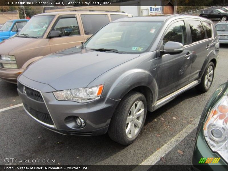 Graphite Gray Pearl / Black 2011 Mitsubishi Outlander GT AWD