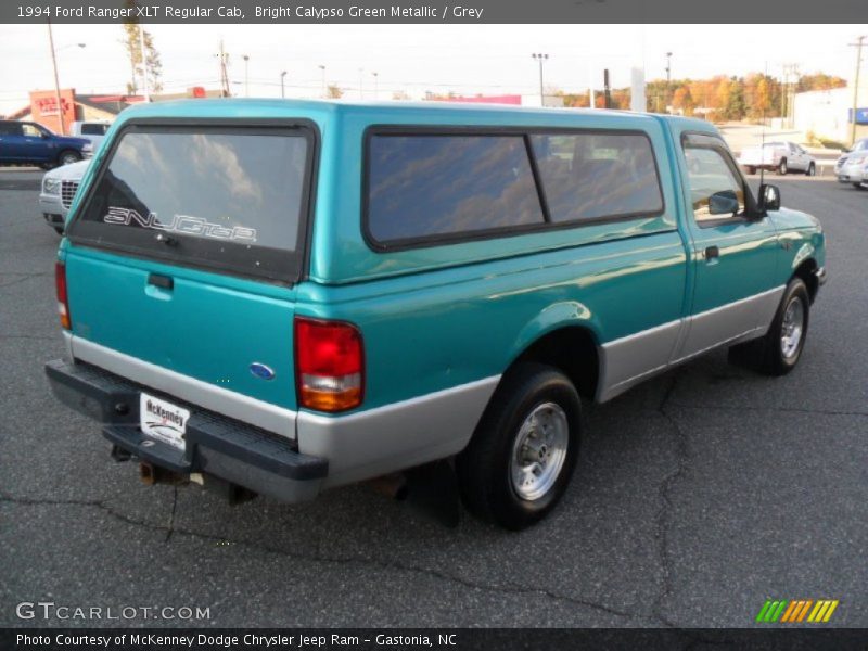 Bright Calypso Green Metallic / Grey 1994 Ford Ranger XLT Regular Cab