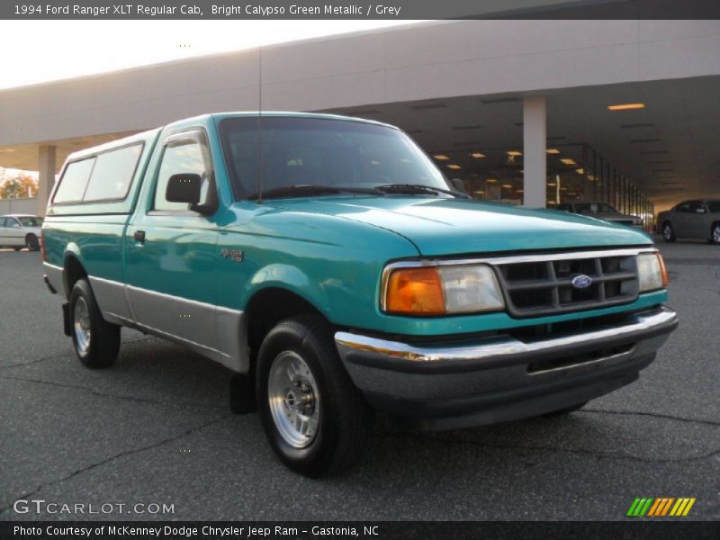 Bright Calypso Green Metallic / Grey 1994 Ford Ranger XLT Regular Cab