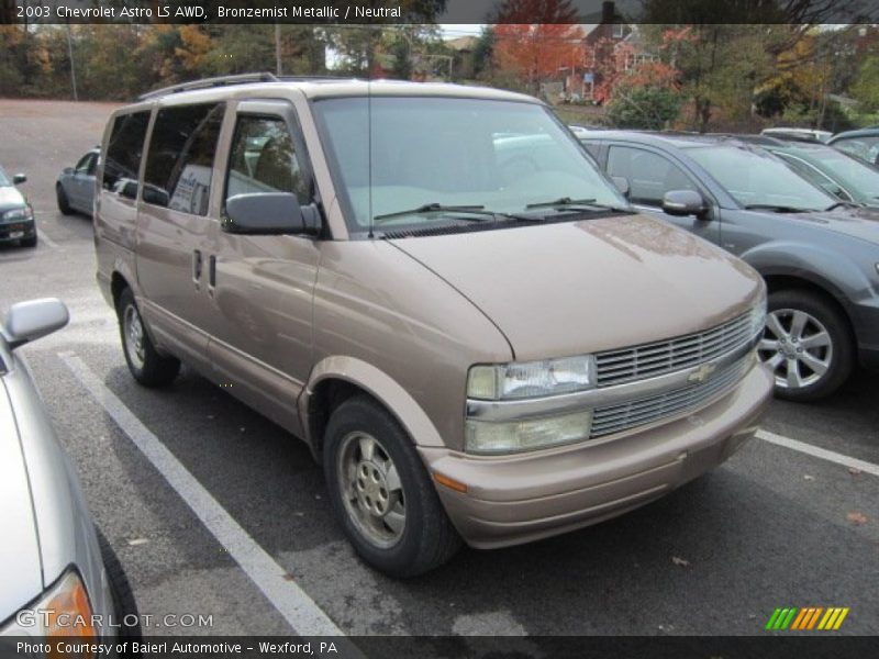 Bronzemist Metallic / Neutral 2003 Chevrolet Astro LS AWD