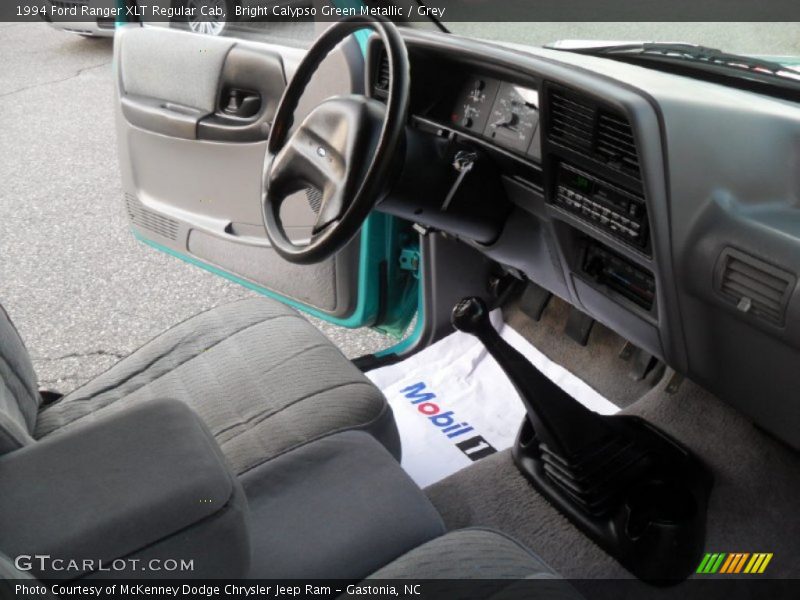 Bright Calypso Green Metallic / Grey 1994 Ford Ranger XLT Regular Cab