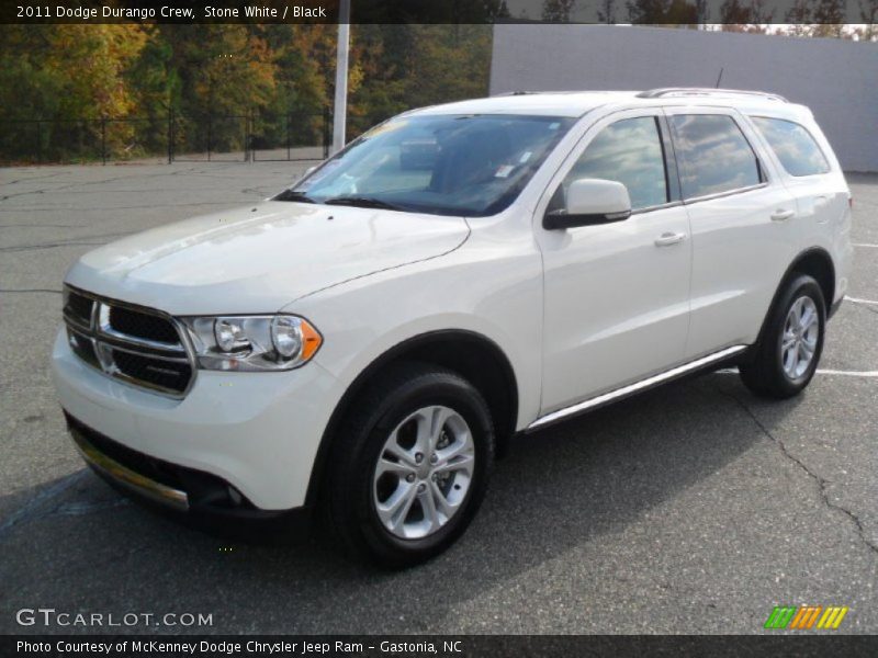 Stone White / Black 2011 Dodge Durango Crew