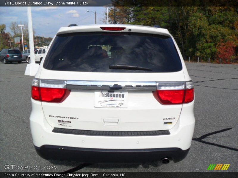 Stone White / Black 2011 Dodge Durango Crew