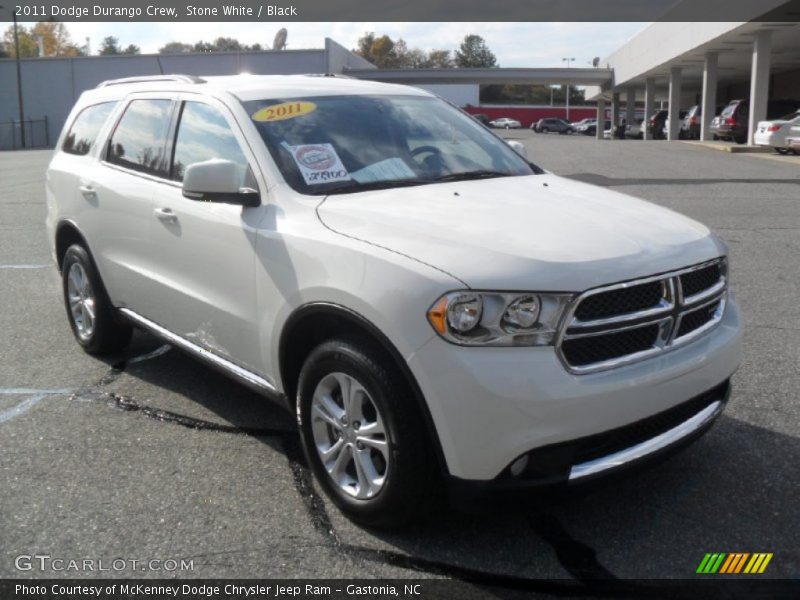 Stone White / Black 2011 Dodge Durango Crew
