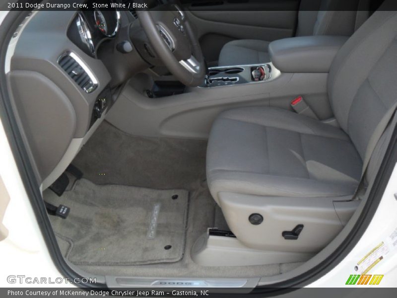 Stone White / Black 2011 Dodge Durango Crew