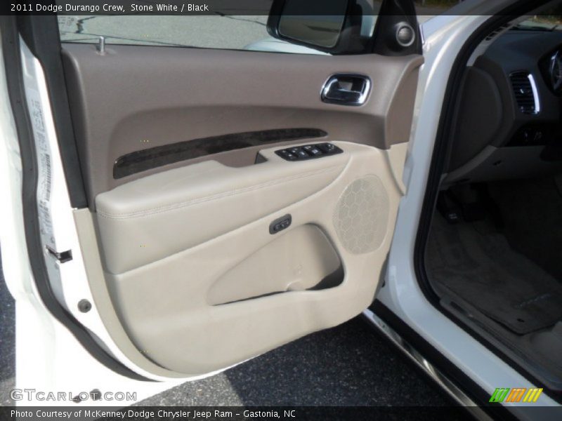 Stone White / Black 2011 Dodge Durango Crew
