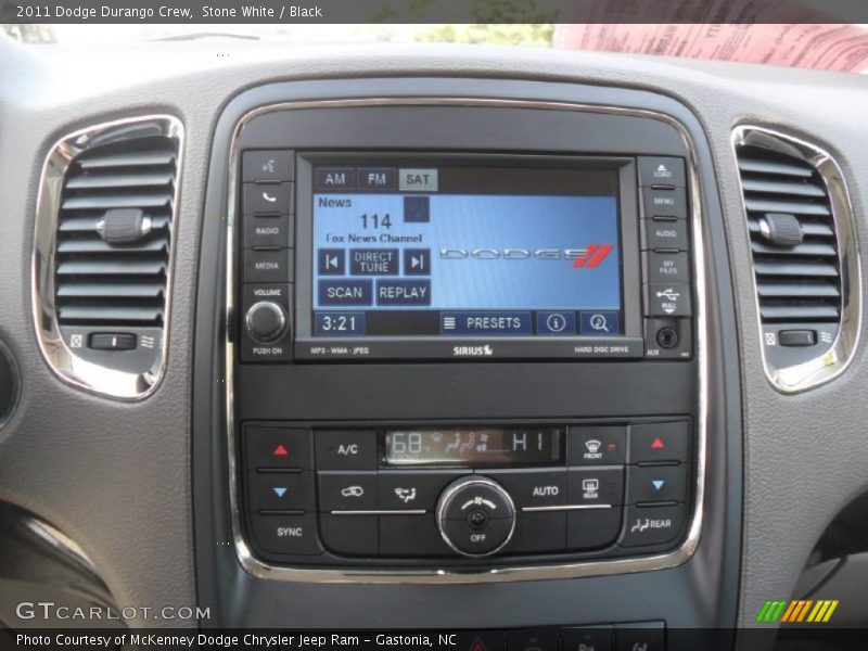 Stone White / Black 2011 Dodge Durango Crew