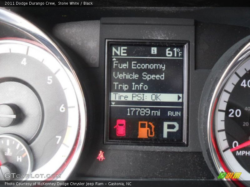 Stone White / Black 2011 Dodge Durango Crew