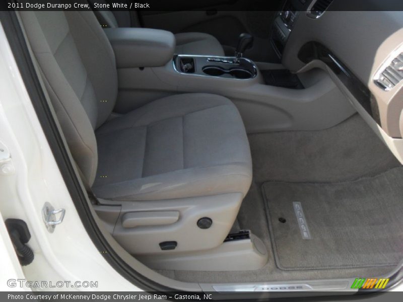 Stone White / Black 2011 Dodge Durango Crew