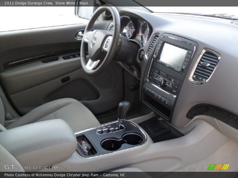 Stone White / Black 2011 Dodge Durango Crew