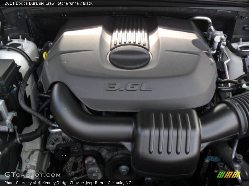 Stone White / Black 2011 Dodge Durango Crew
