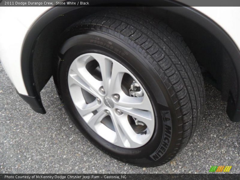 Stone White / Black 2011 Dodge Durango Crew