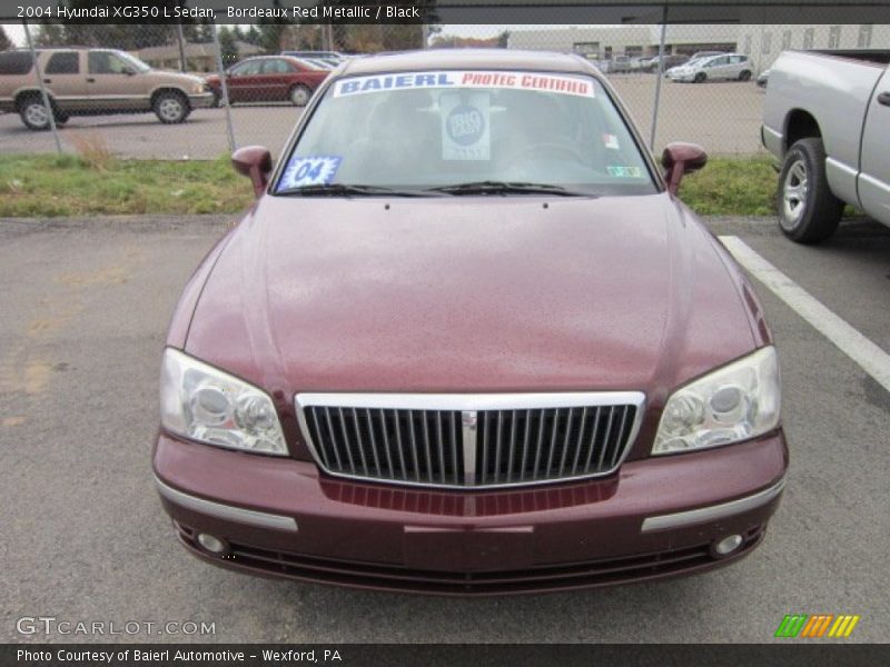 Bordeaux Red Metallic / Black 2004 Hyundai XG350 L Sedan