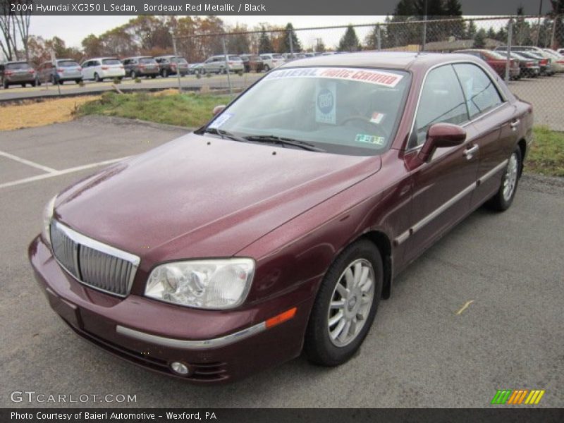 Bordeaux Red Metallic / Black 2004 Hyundai XG350 L Sedan