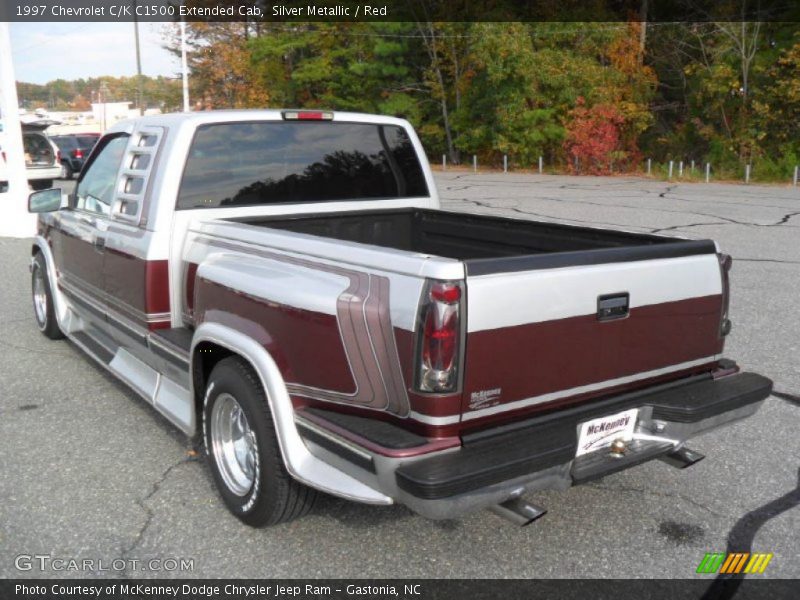 Silver Metallic / Red 1997 Chevrolet C/K C1500 Extended Cab