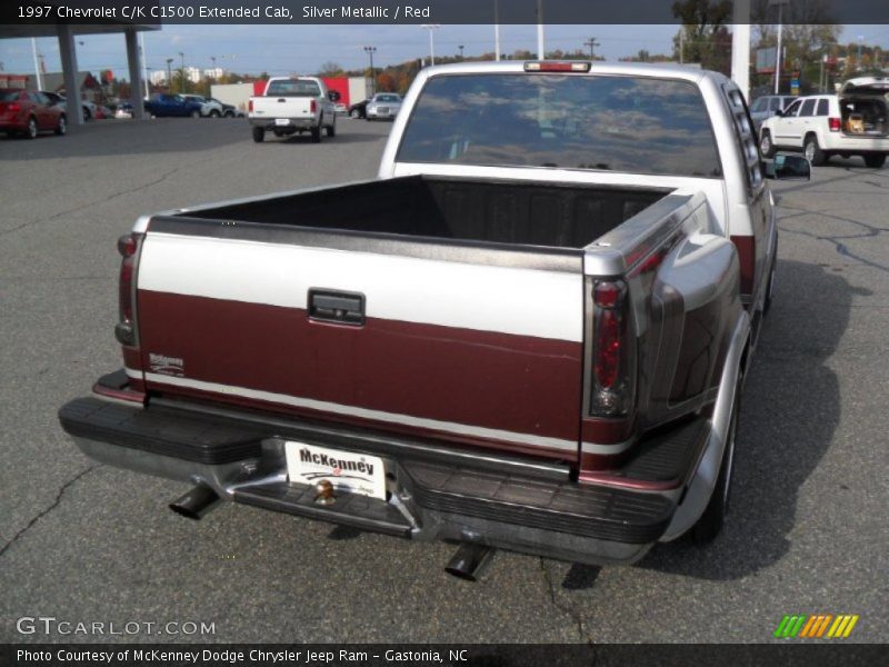 Silver Metallic / Red 1997 Chevrolet C/K C1500 Extended Cab