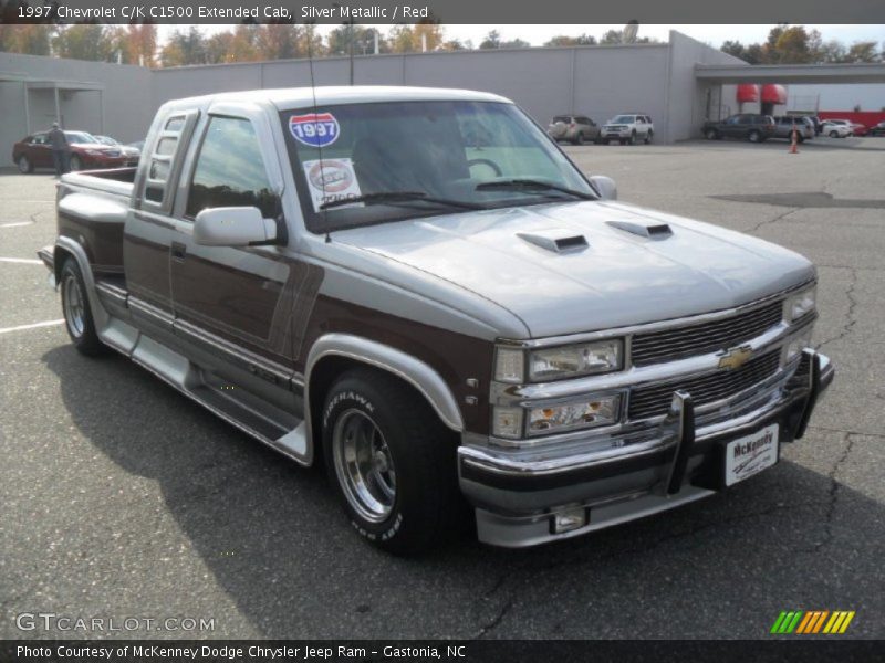 Silver Metallic / Red 1997 Chevrolet C/K C1500 Extended Cab