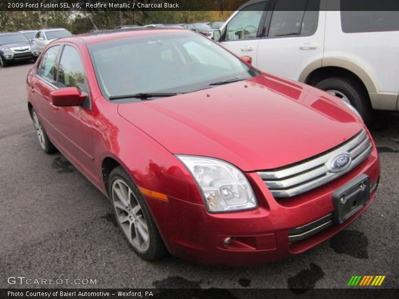 Redfire Metallic / Charcoal Black 2009 Ford Fusion SEL V6