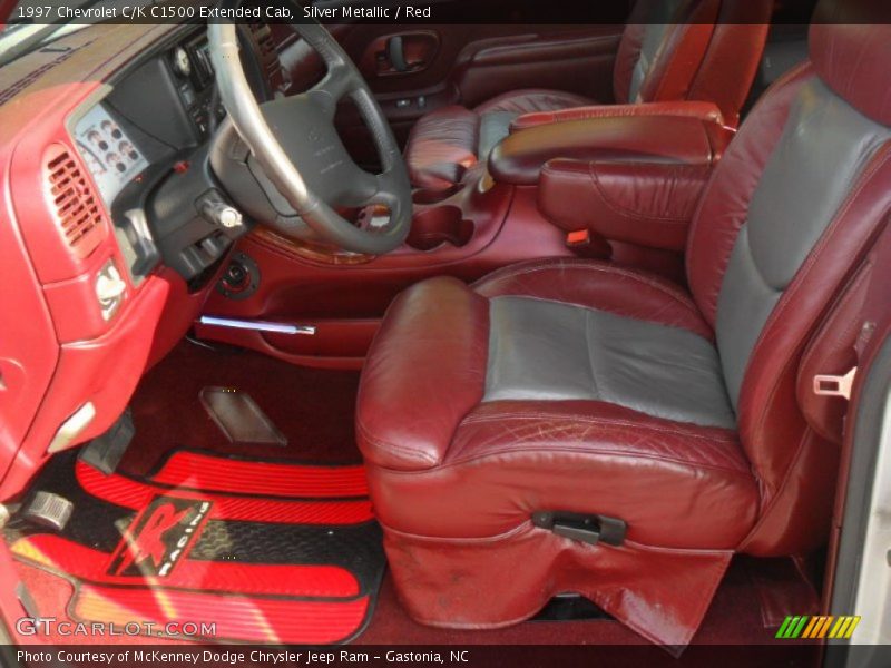 Silver Metallic / Red 1997 Chevrolet C/K C1500 Extended Cab