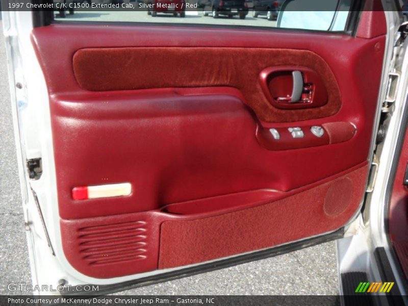 Silver Metallic / Red 1997 Chevrolet C/K C1500 Extended Cab