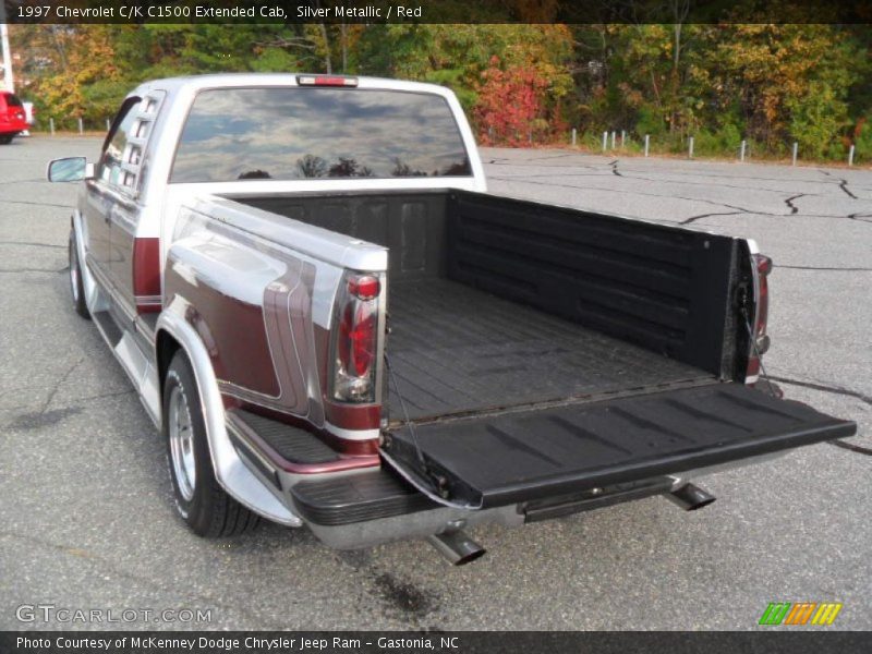 Silver Metallic / Red 1997 Chevrolet C/K C1500 Extended Cab