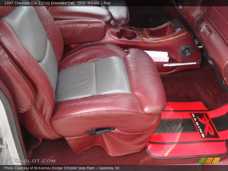 Silver Metallic / Red 1997 Chevrolet C/K C1500 Extended Cab