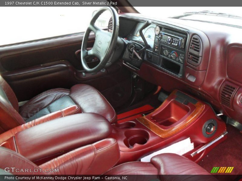 Silver Metallic / Red 1997 Chevrolet C/K C1500 Extended Cab