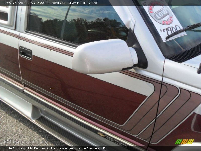 Silver Metallic / Red 1997 Chevrolet C/K C1500 Extended Cab