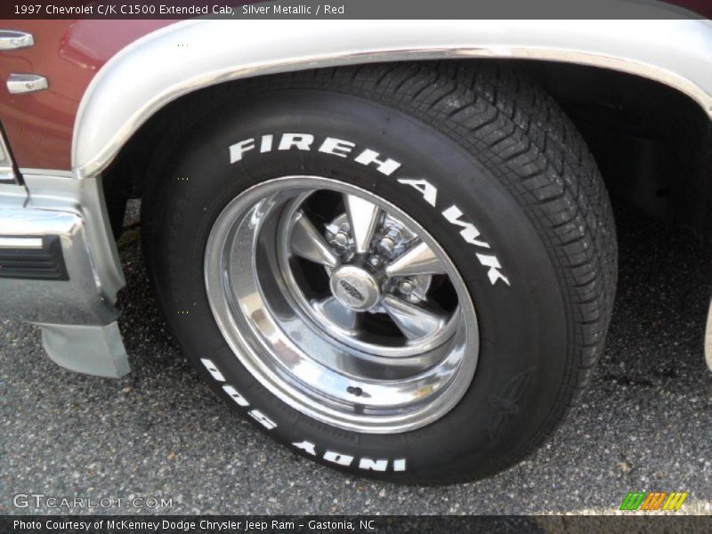 Silver Metallic / Red 1997 Chevrolet C/K C1500 Extended Cab