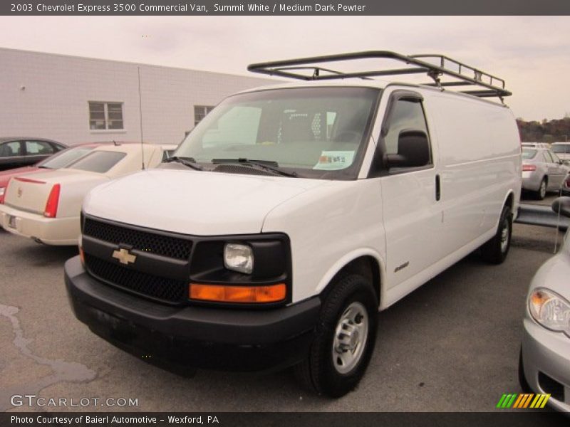 Summit White / Medium Dark Pewter 2003 Chevrolet Express 3500 Commercial Van