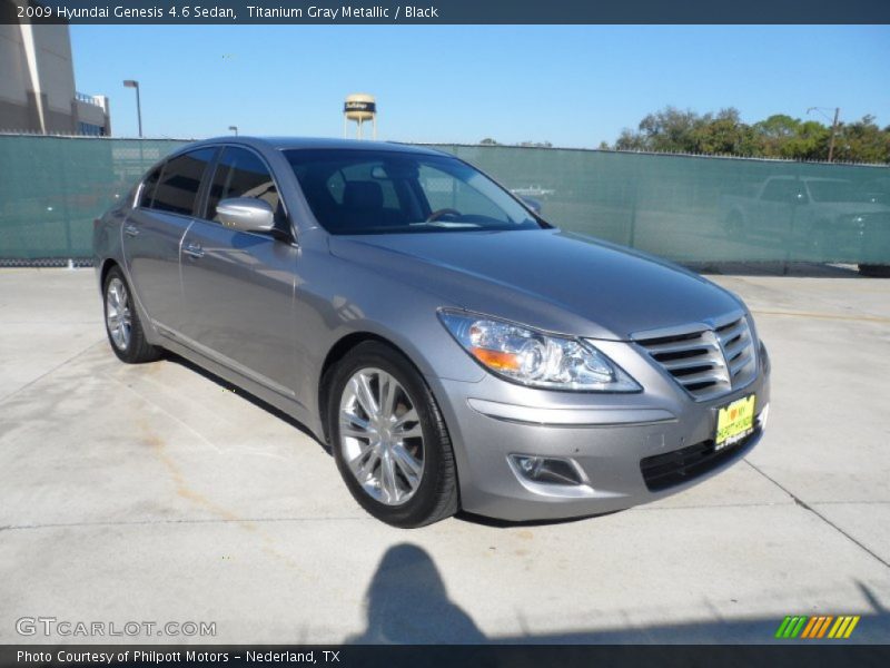 Titanium Gray Metallic / Black 2009 Hyundai Genesis 4.6 Sedan