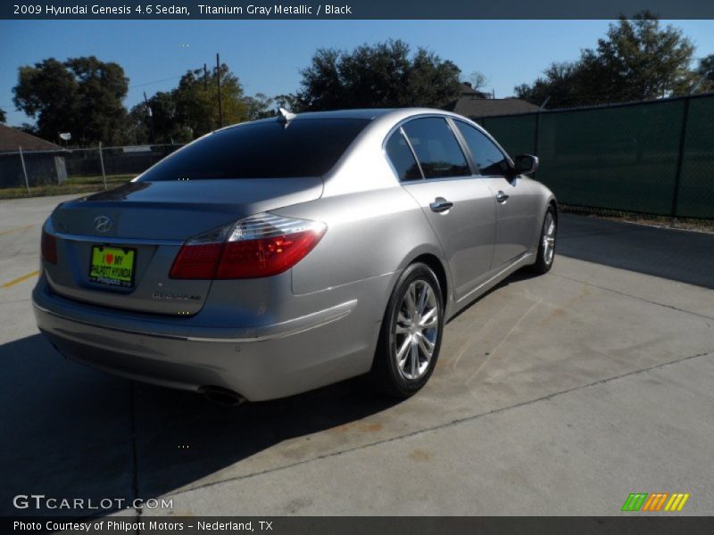 Titanium Gray Metallic / Black 2009 Hyundai Genesis 4.6 Sedan