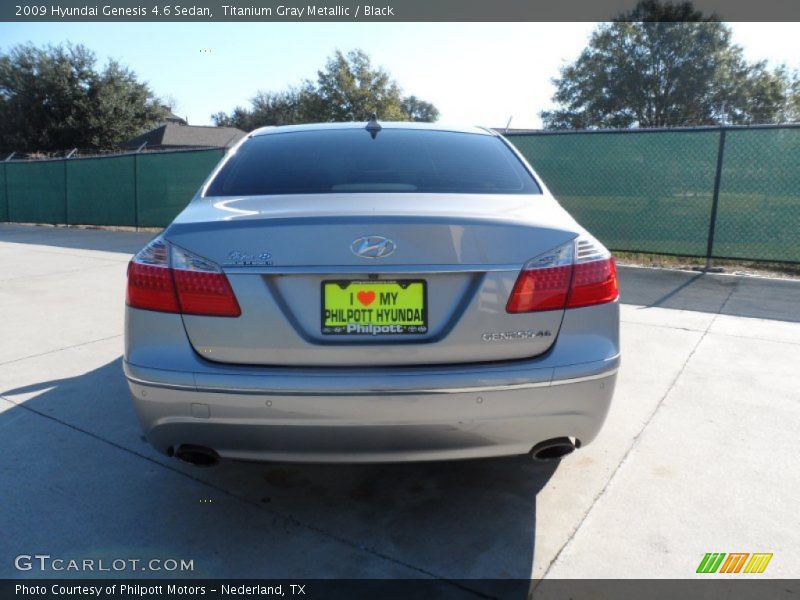 Titanium Gray Metallic / Black 2009 Hyundai Genesis 4.6 Sedan