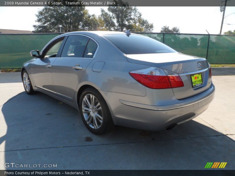 Titanium Gray Metallic / Black 2009 Hyundai Genesis 4.6 Sedan