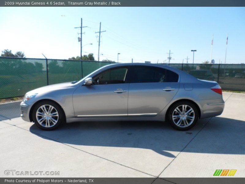 Titanium Gray Metallic / Black 2009 Hyundai Genesis 4.6 Sedan