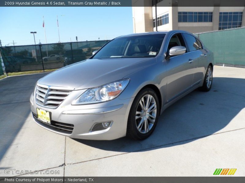 Titanium Gray Metallic / Black 2009 Hyundai Genesis 4.6 Sedan