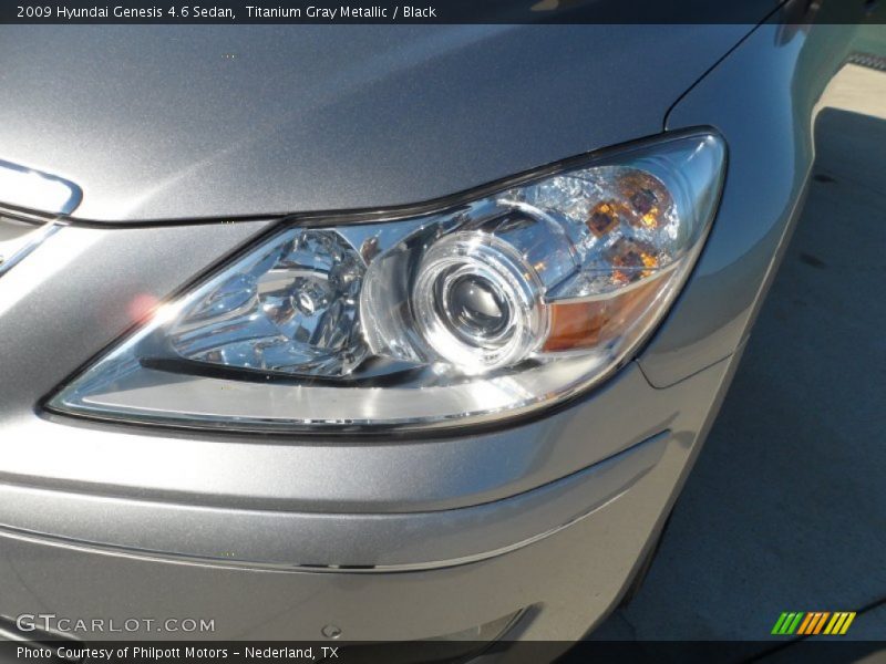 Titanium Gray Metallic / Black 2009 Hyundai Genesis 4.6 Sedan