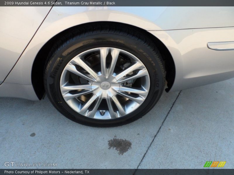 Titanium Gray Metallic / Black 2009 Hyundai Genesis 4.6 Sedan